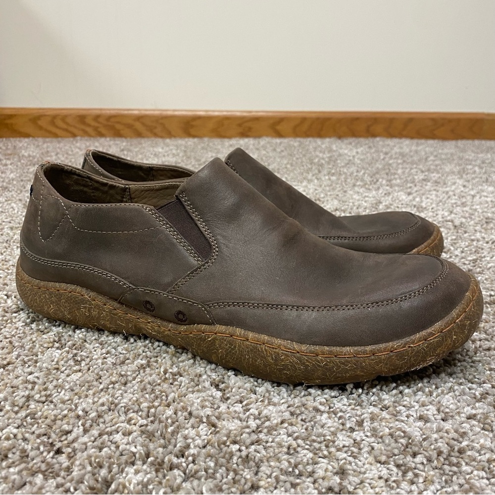 Hush Puppies Men’s Brown Leather Slip On Shoe Loafer Size 11